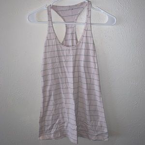 Light pink and grey lululemon workout tank top